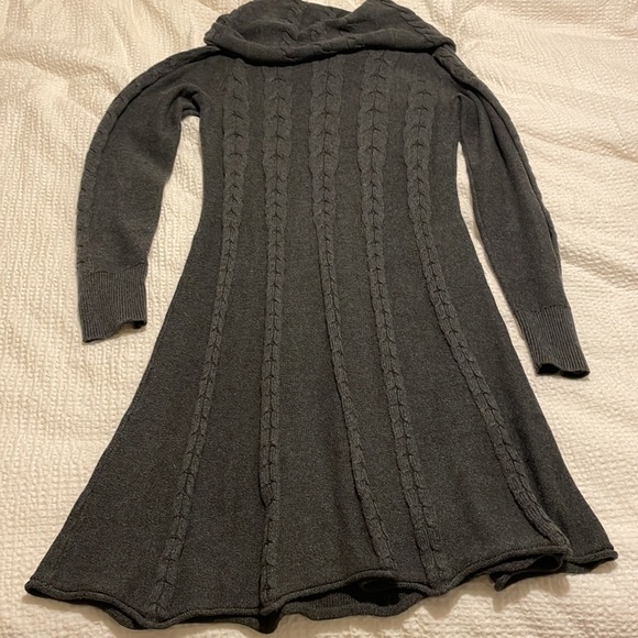 Athleta Cable Knit Cowl Neck Dazzle Sweater Dress - Picture 7 of 8